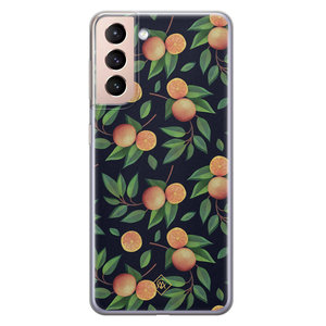 Casimoda Samsung Galaxy S21 Plus siliconen hoesje - Orange lemonade