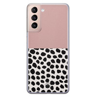 Casimoda Samsung Galaxy S21 Plus siliconen hoesje - Pink dots