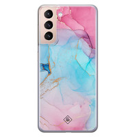 Casimoda Samsung Galaxy S21 Plus siliconen hoesje - Marble colorbomb