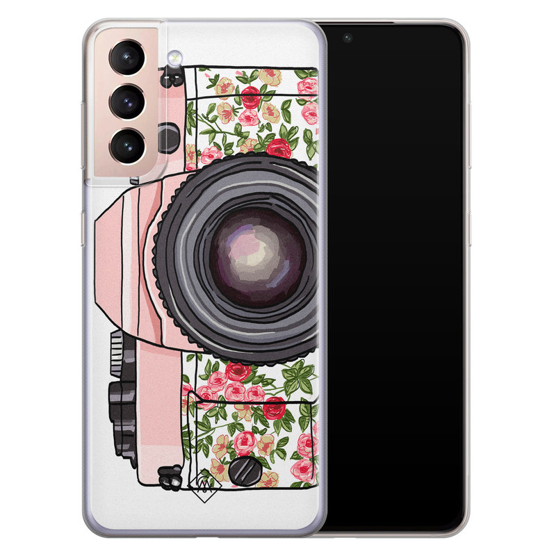 Casimoda Samsung Galaxy S21 Plus siliconen telefoonhoesje - Hippie camera