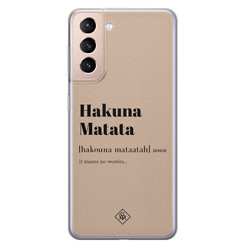 Casimoda Samsung Galaxy S21 Plus siliconen hoesje - Hakuna matata