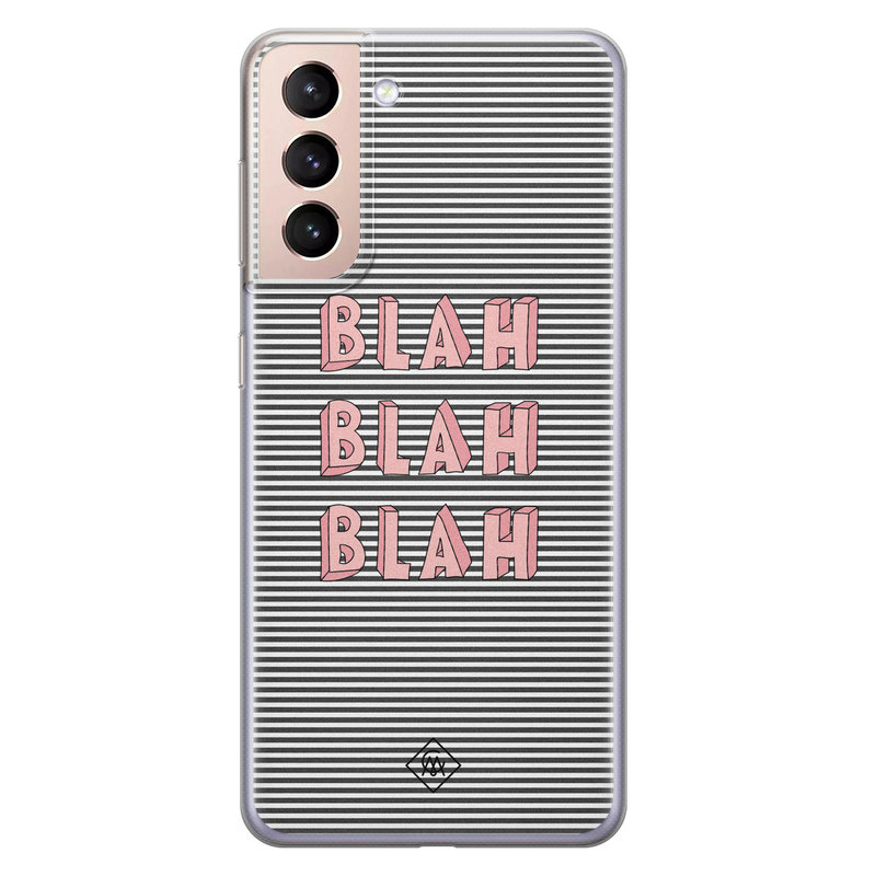Casimoda Samsung Galaxy S21 Plus siliconen telefoonhoesje - Blah blah blah