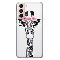 Casimoda Samsung Galaxy S21 Plus siliconen telefoonhoesje - Giraffe