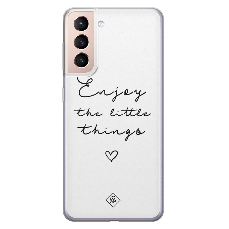 Casimoda Samsung Galaxy S21 Plus siliconen hoesje - Enjoy life