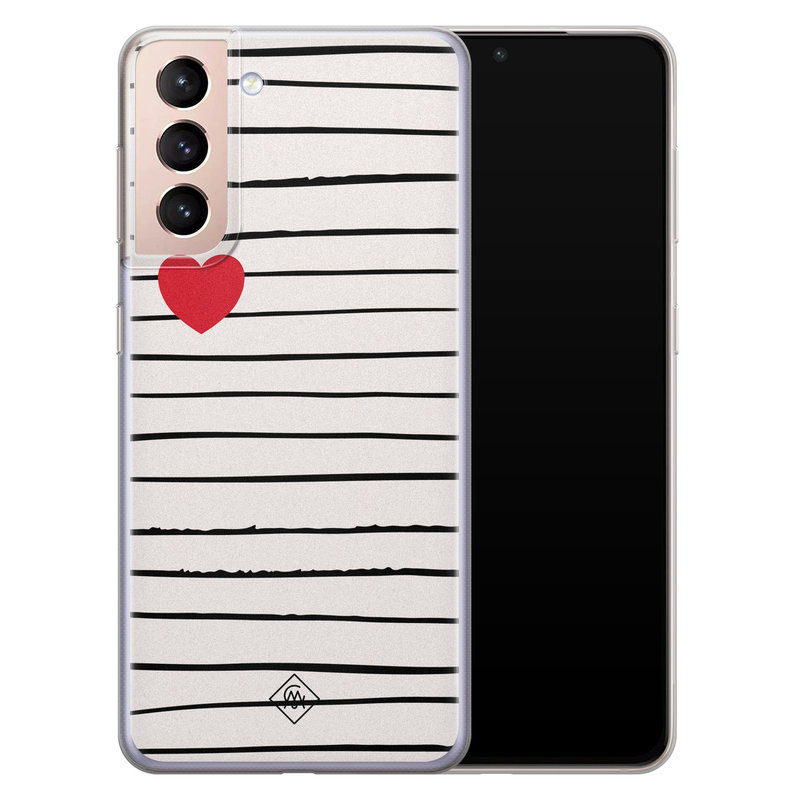 Casimoda Samsung Galaxy S21 Plus siliconen hoesje - Heart queen