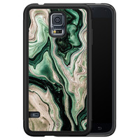 Casimoda Samsung Galaxy S5 hoesje - Green waves