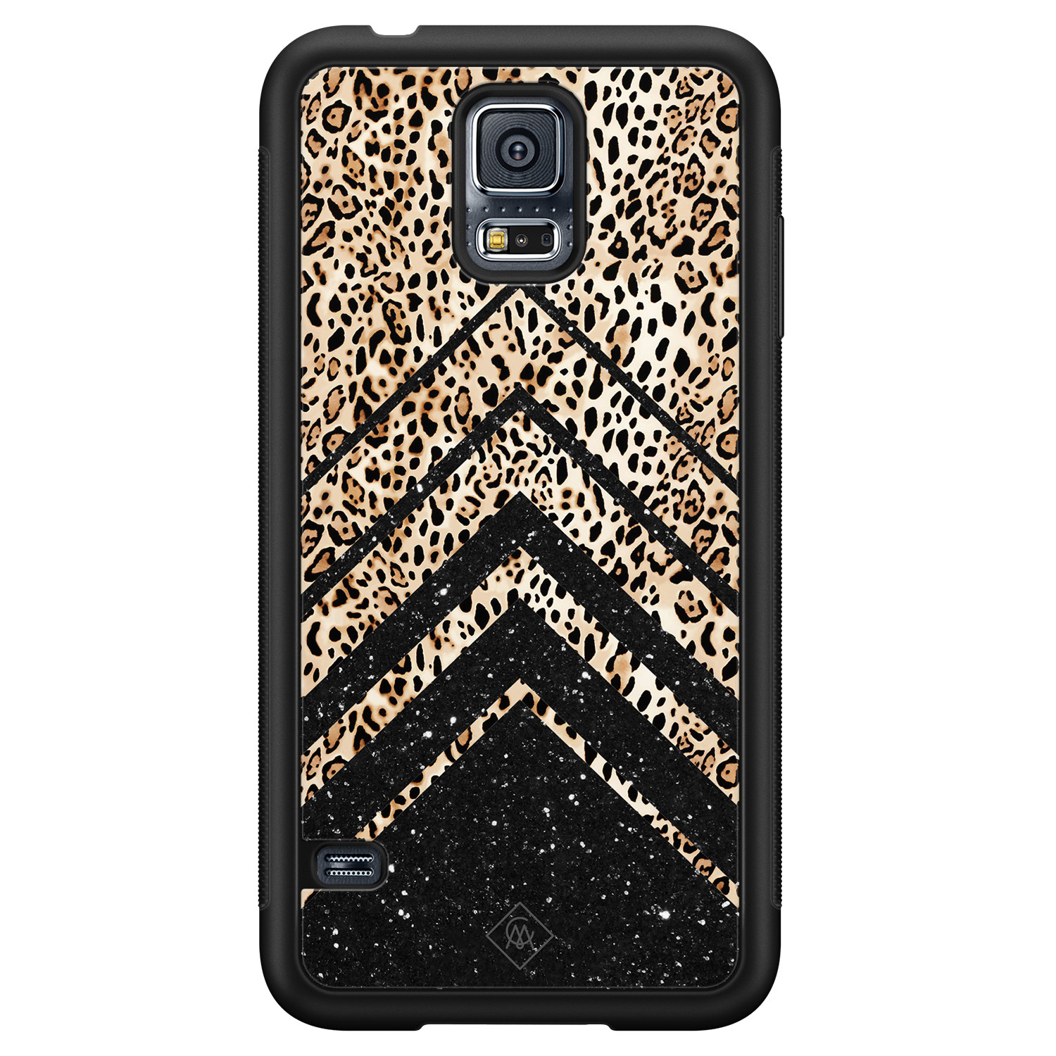 Samsung Galaxy S5 hoesje - Chevron luipaard