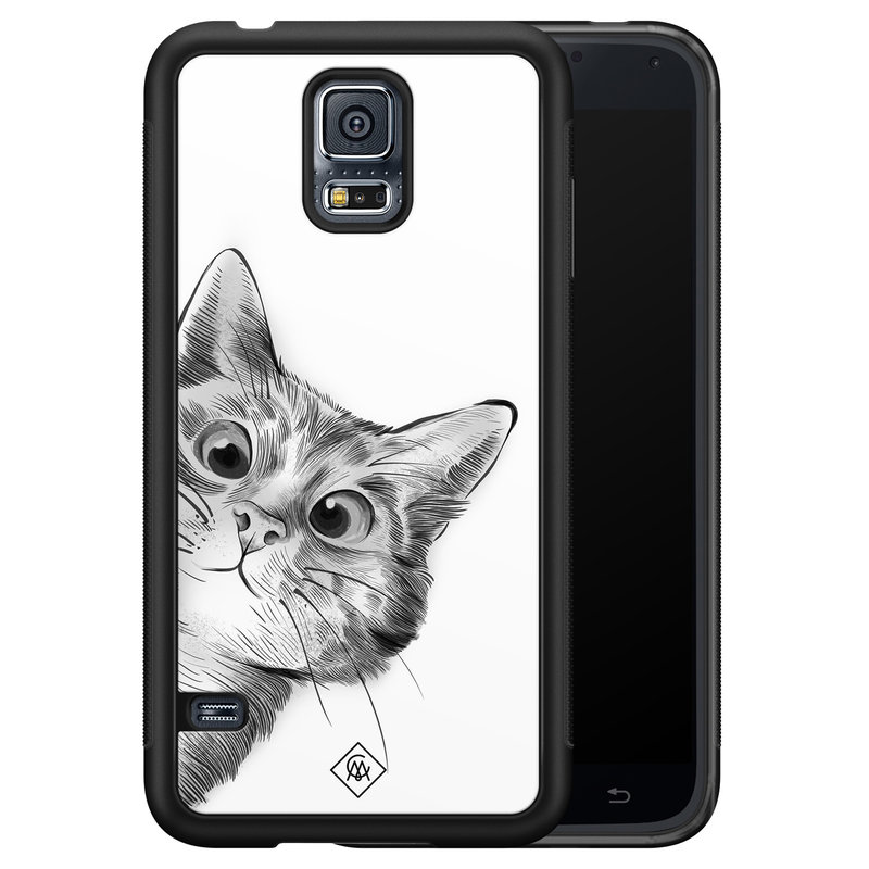 Casimoda Samsung Galaxy S5 hoesje - Peekaboo kat