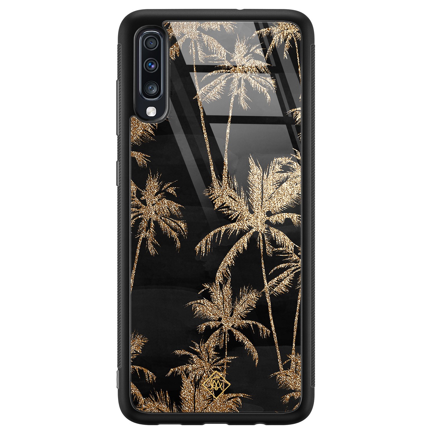 Samsung Galaxy A50 glazen hardcase Palmbomen
