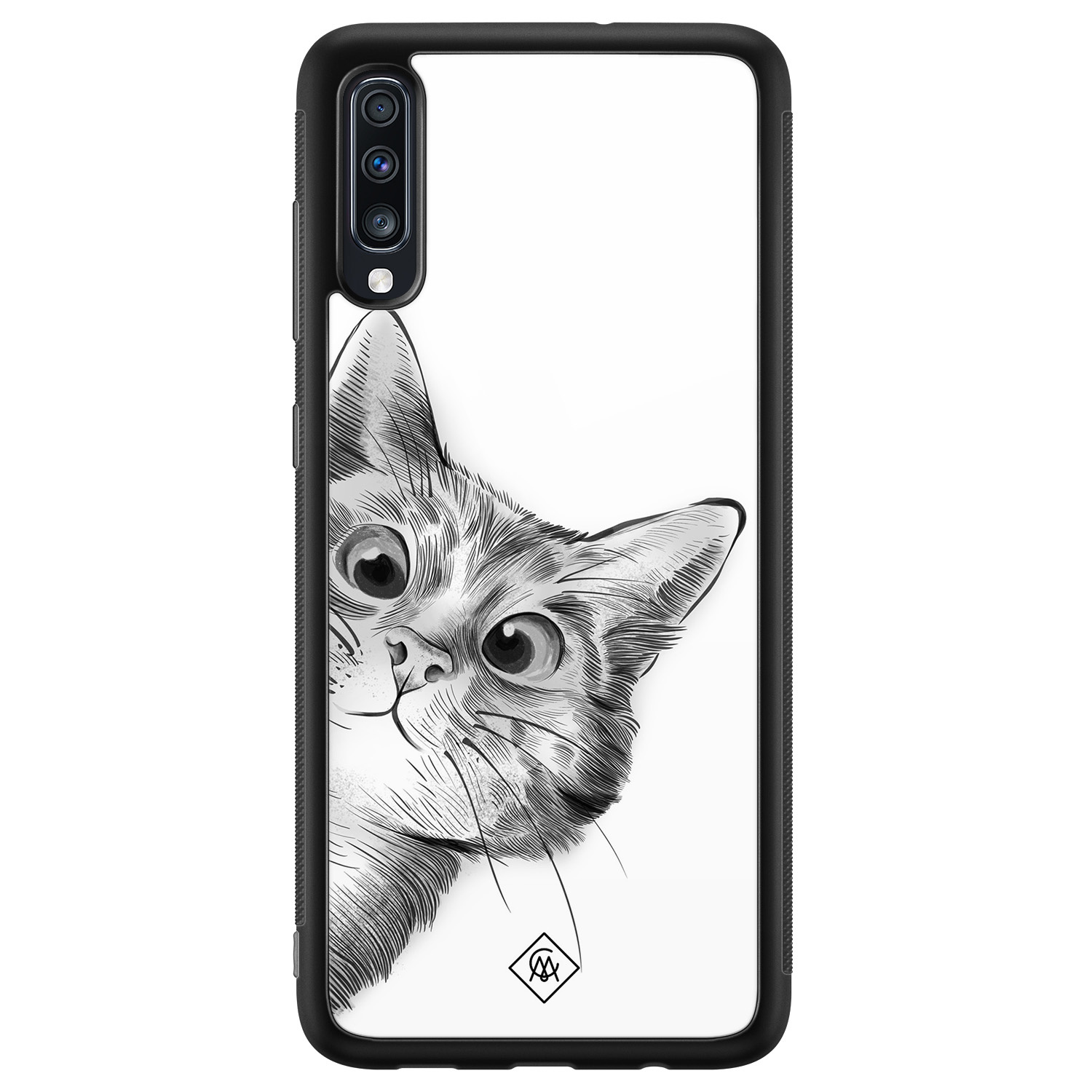 Samsung Galaxy A50 glazen hardcase Peekaboo