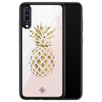 Casimoda Samsung Galaxy A50 glazen hardcase - Ananas