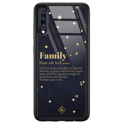 Casimoda Samsung Galaxy A50 glazen hardcase - Family is everything