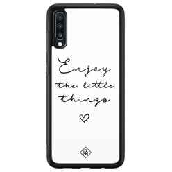 Casimoda Samsung Galaxy A50 glazen hardcase - Enjoy life