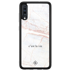 Casimoda Samsung Galaxy A50 glazen hardcase - C'est la vie