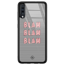 Casimoda Samsung Galaxy A50 glazen hardcase - Blah blah blah