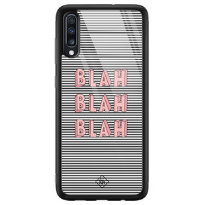 Casimoda Samsung Galaxy A50 glazen hardcase - Blah blah blah