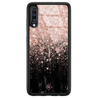 Casimoda Samsung Galaxy A50 glazen hardcase - Marmer twist