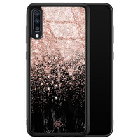 Casimoda Samsung Galaxy A50 glazen hardcase - Marmer twist