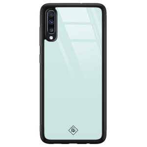 Casimoda Samsung Galaxy A50 glazen hardcase - Pastel blauw