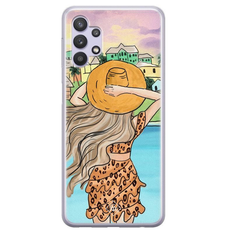 Casimoda Samsung Galaxy A32 5G siliconen hoesje - Sunset girl