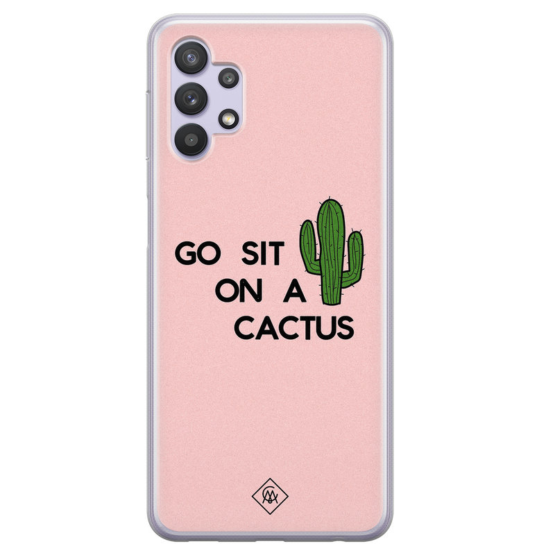 Casimoda Samsung Galaxy A32 5G siliconen hoesje - Go sit on a cactus