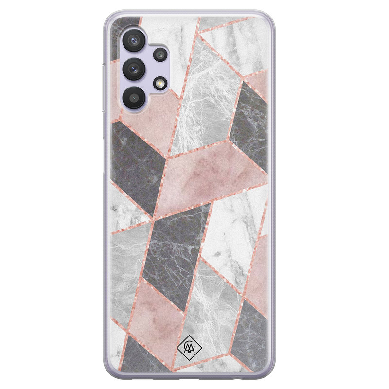 Casimoda Samsung Galaxy A32 5G siliconen hoesje - Stone grid