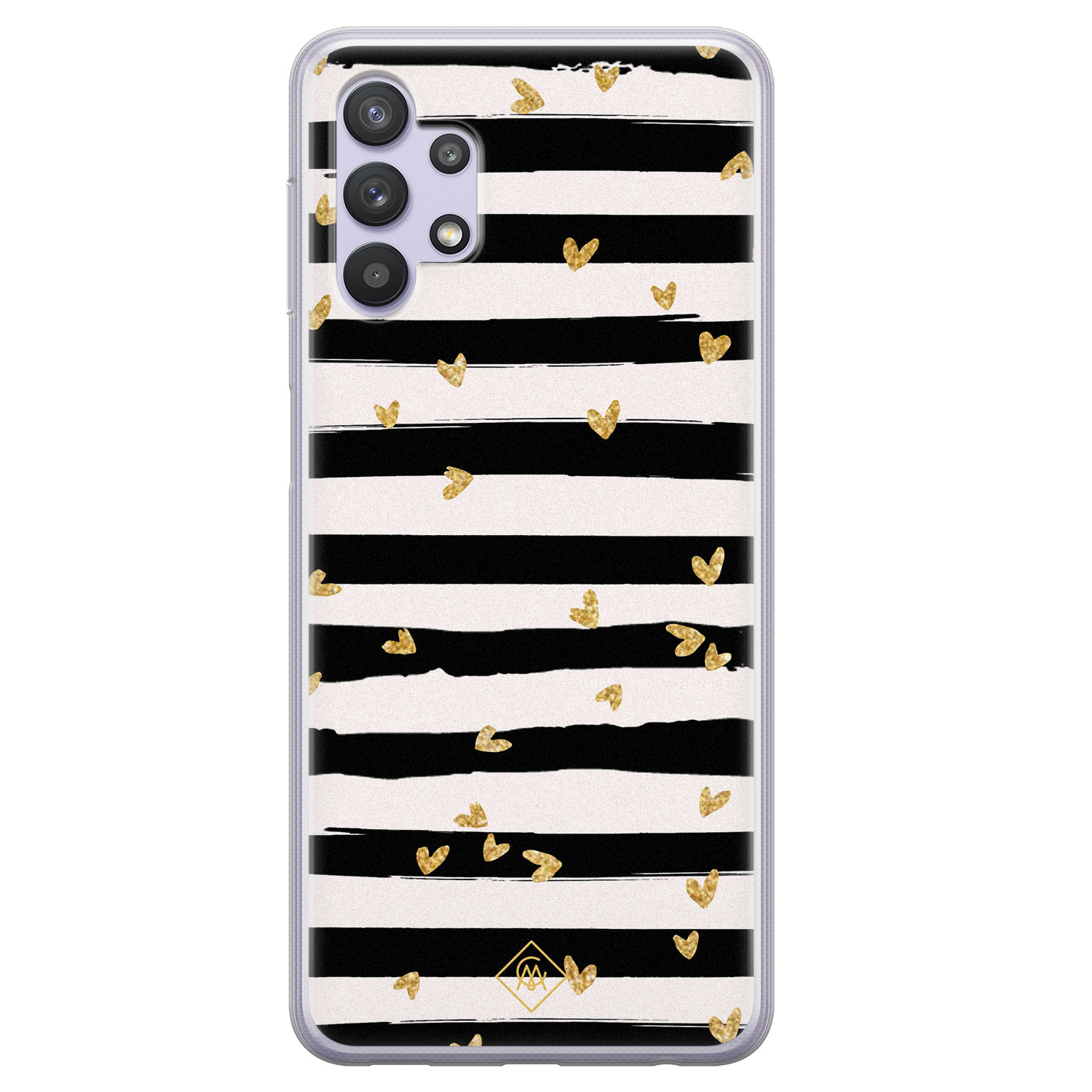Samsung Galaxy A32 5G siliconen hoesje Hart streepjes