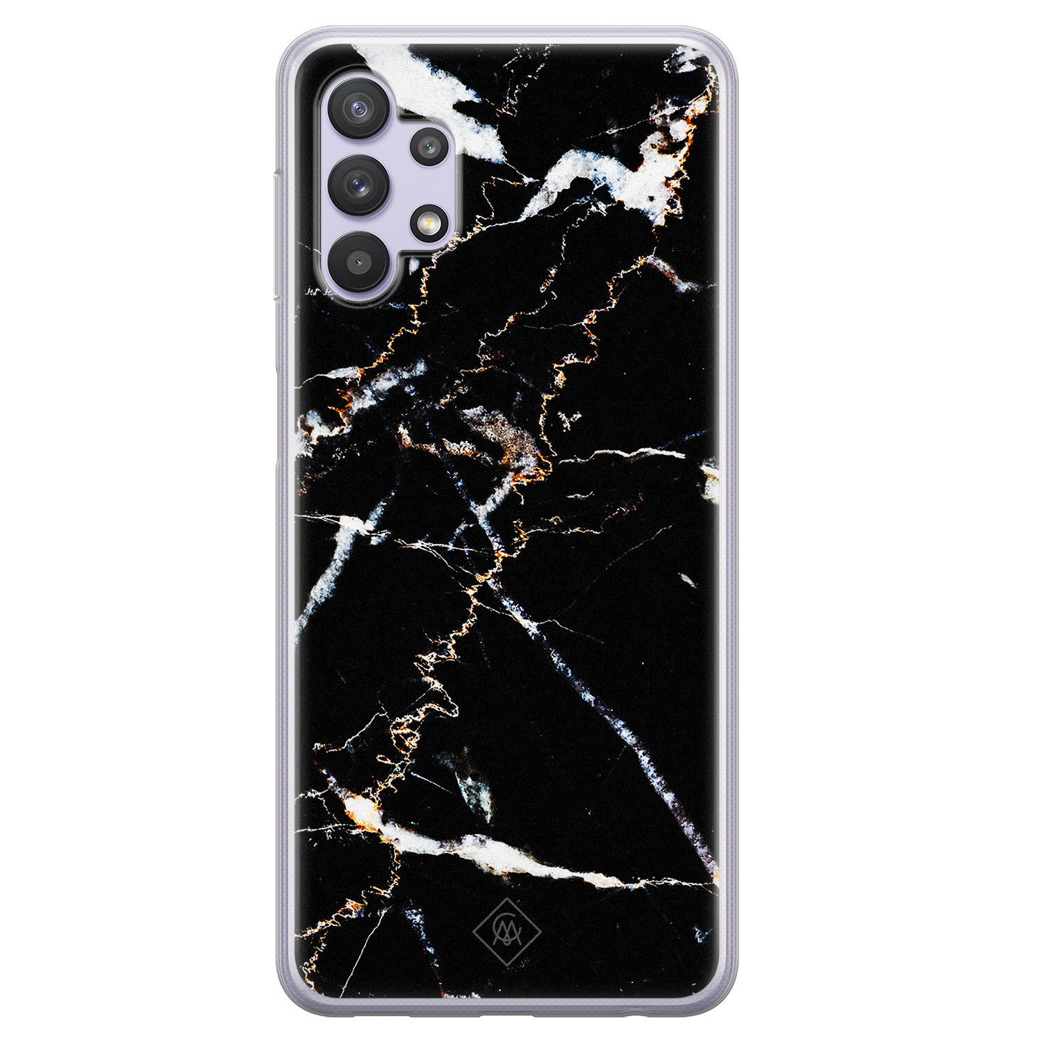 Samsung Galaxy A32 5G siliconen hoesje Marmer zwart