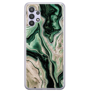 Casimoda Samsung Galaxy A32 5G siliconen hoesje - Green waves