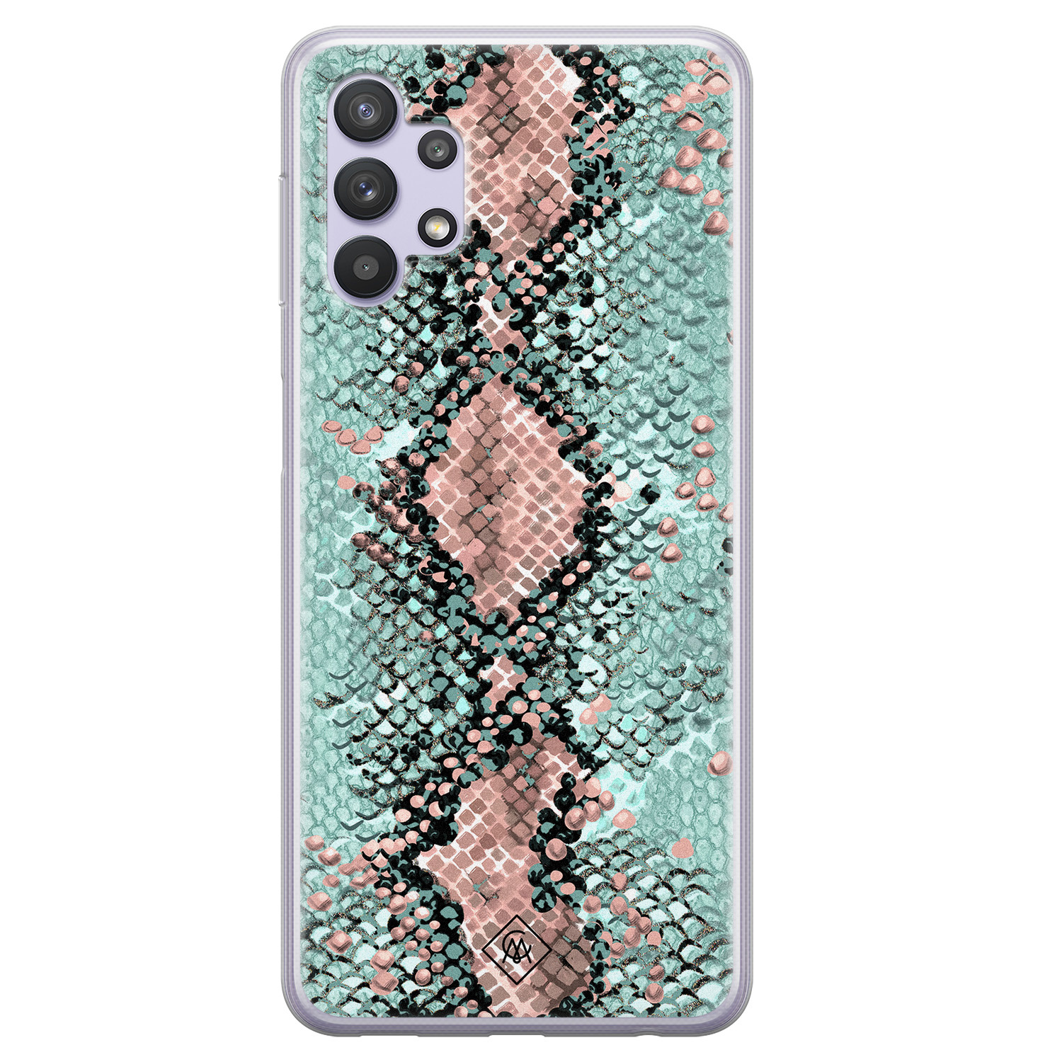 Samsung Galaxy A32 5G siliconen hoesje Snake pastel