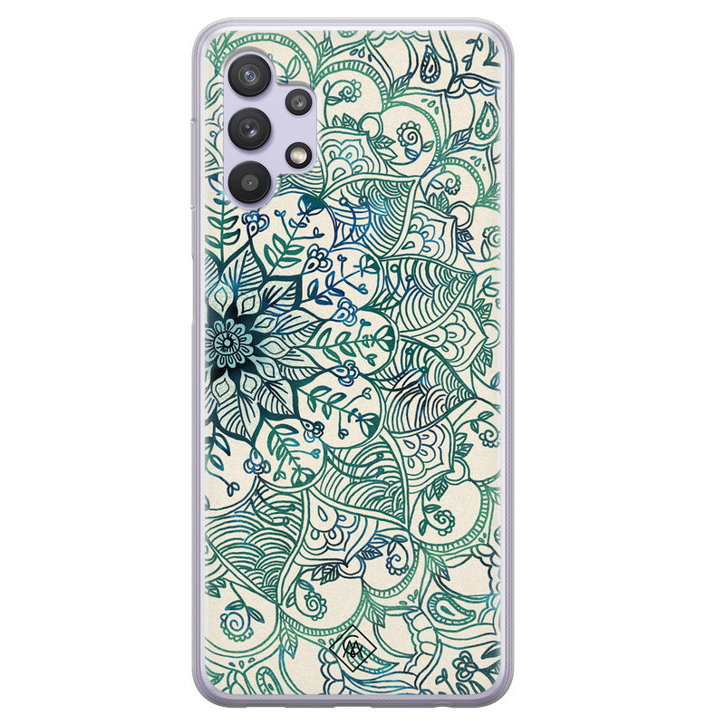 Casimoda Samsung Galaxy A32 5G siliconen hoesje - Mandala blauw