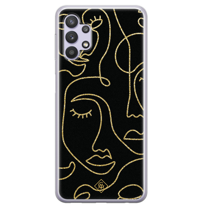 Casimoda Samsung Galaxy A32 5G siliconen hoesje - Abstract faces