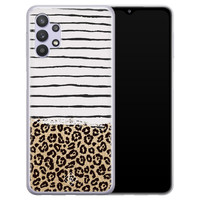 Casimoda Samsung Galaxy A32 5G siliconen hoesje - Leopard lines