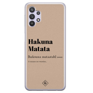 Casimoda Samsung Galaxy A32 5G siliconen hoesje - Hakuna matata
