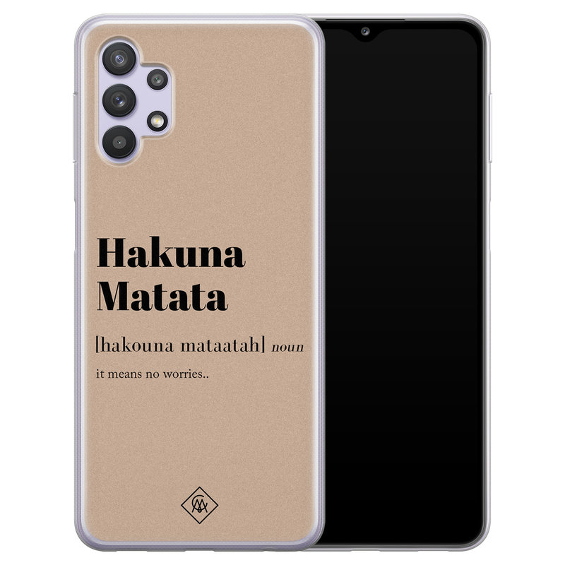 Casimoda Samsung Galaxy A32 5G siliconen hoesje - Hakuna matata