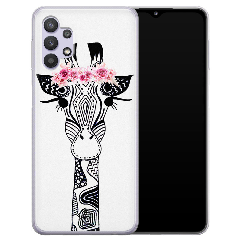 Casimoda Samsung Galaxy A32 5G siliconen hoesje - Giraffe