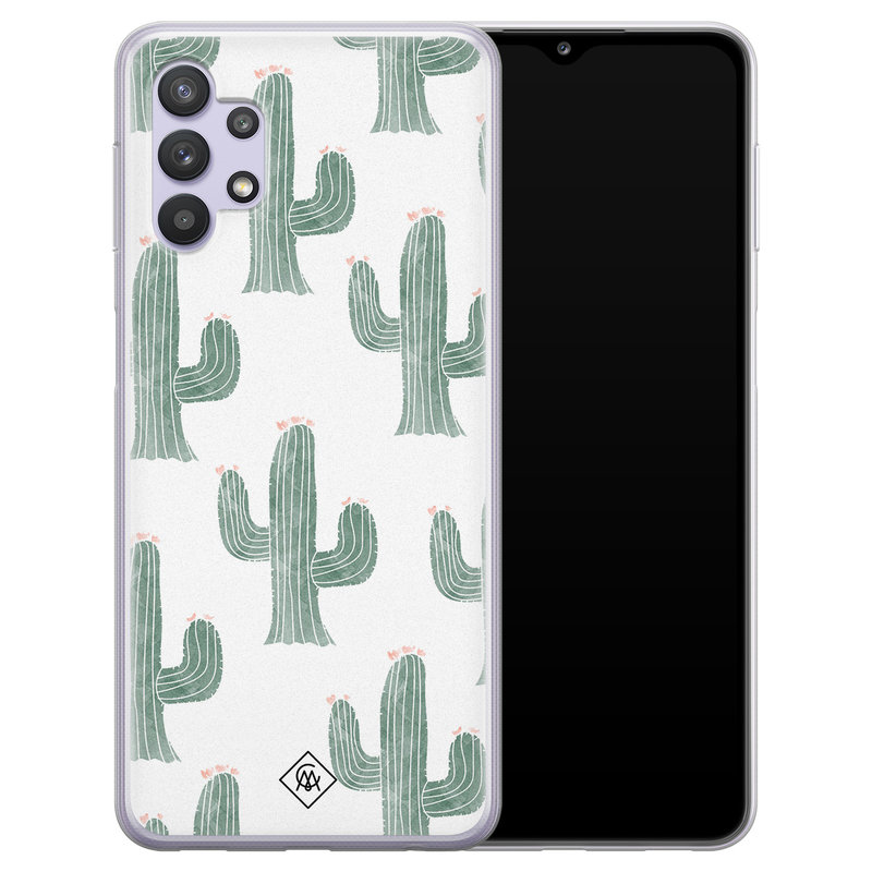 Casimoda Samsung Galaxy A32 5G siliconen hoesje - Cactus print