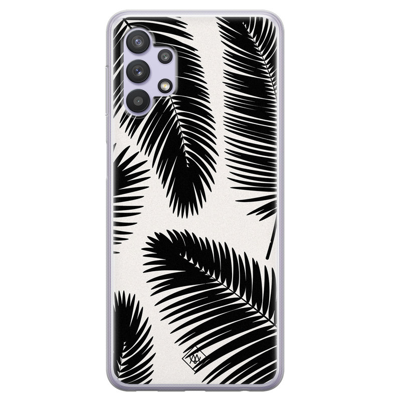 Casimoda Samsung Galaxy A32 5G siliconen hoesje - Palm leaves silhouette