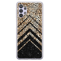 Casimoda Samsung Galaxy A32 5G siliconen hoesje - Chevron luipaard