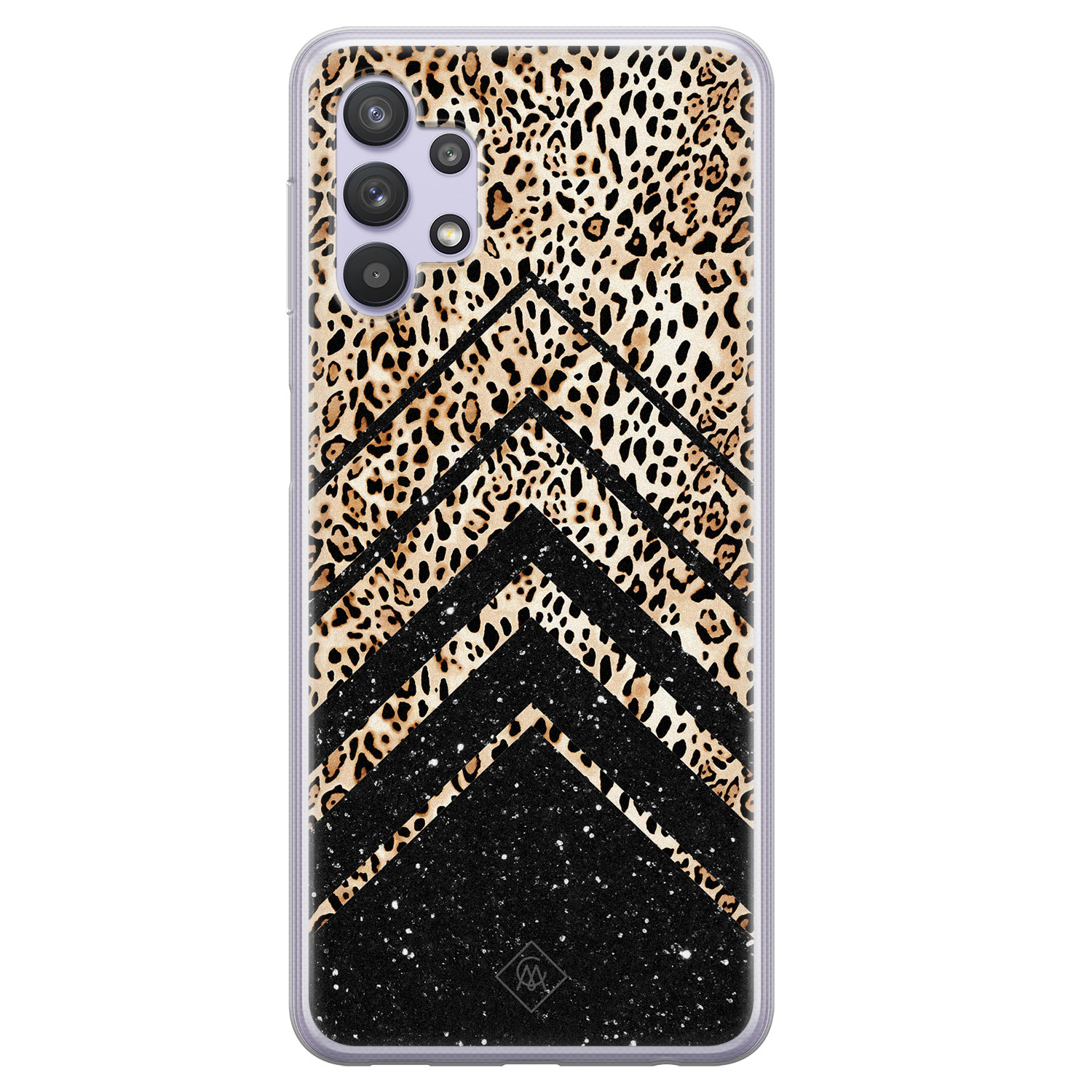 Samsung Galaxy A32 5G siliconen hoesje Chevron luipaard