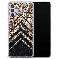 Casimoda Samsung Galaxy A32 5G siliconen hoesje - Chevron luipaard