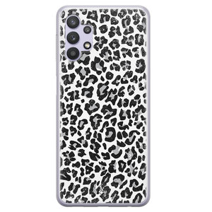 Casimoda Samsung Galaxy A32 5G siliconen hoesje - Luipaard grijs