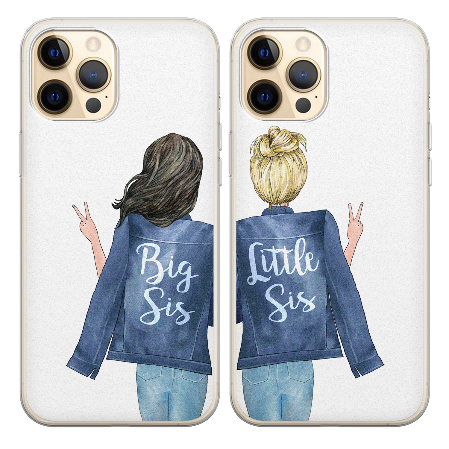 Siliconen best friends hoesjes Big sis little sis