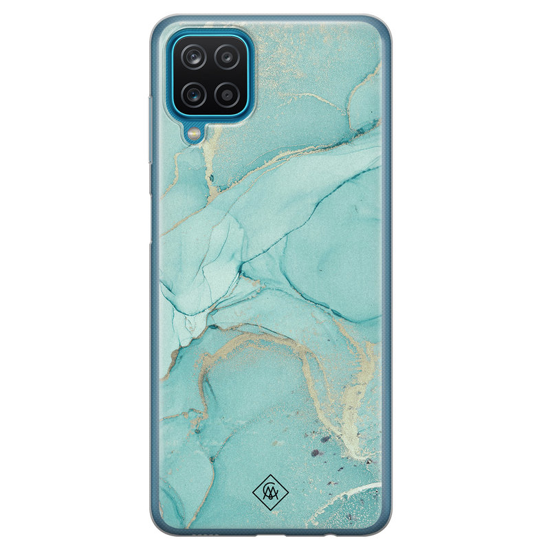 Casimoda Samsung Galaxy A12 siliconen hoesje - Touch of mint