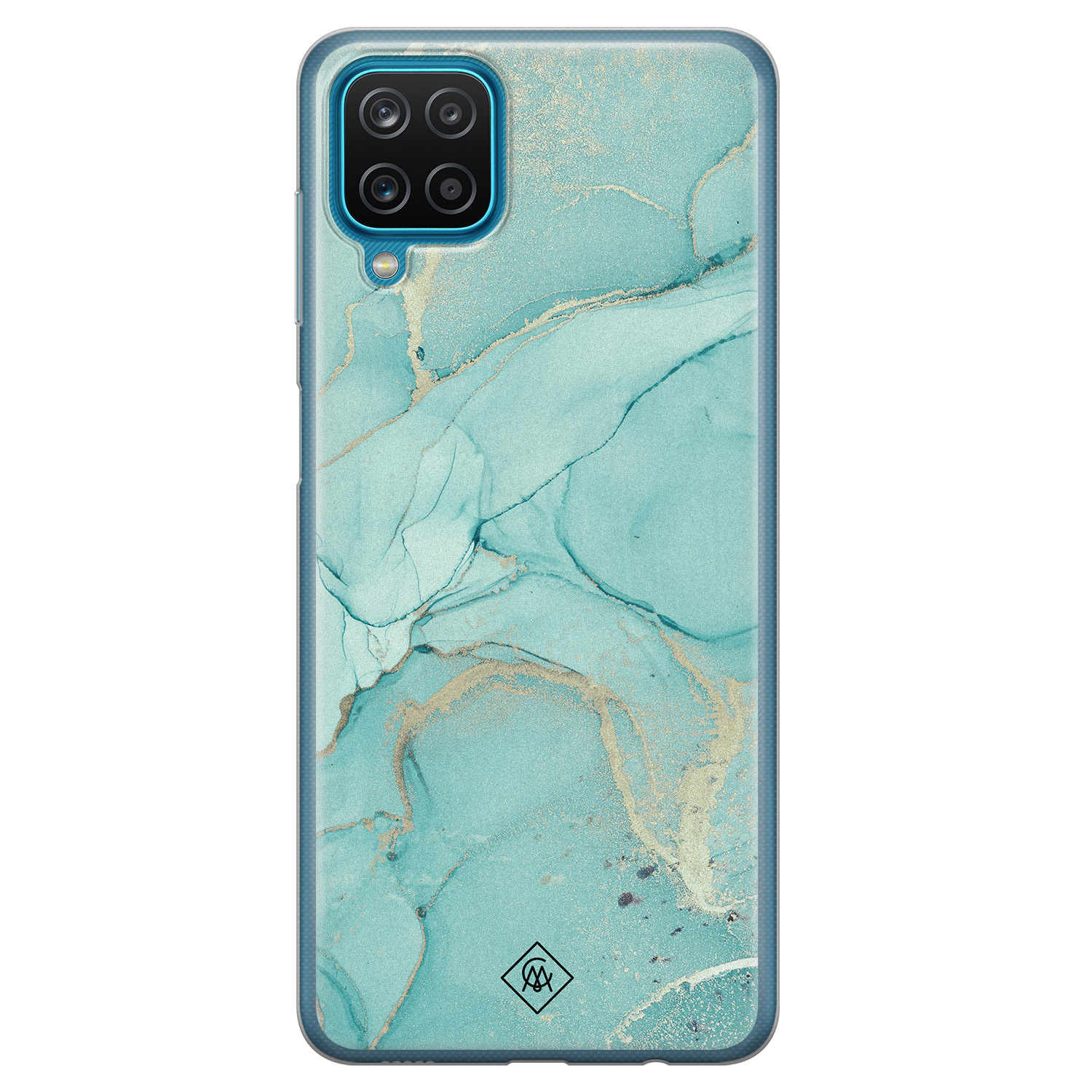 Samsung Galaxy A12 siliconen hoesje - Touch of mint