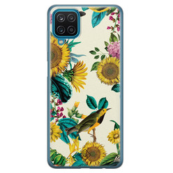 Casimoda Samsung Galaxy A12 siliconen hoesje - Sunflowers