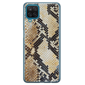 Casimoda Samsung Galaxy A12 siliconen hoesje - Golden snake