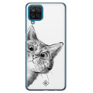 Casimoda Samsung Galaxy A12 siliconen hoesje - Peekaboo