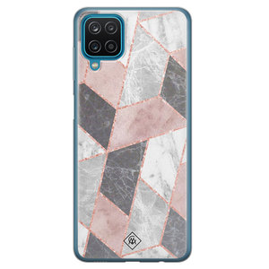 Casimoda Samsung Galaxy A12 siliconen telefoonhoesje - Stone grid
