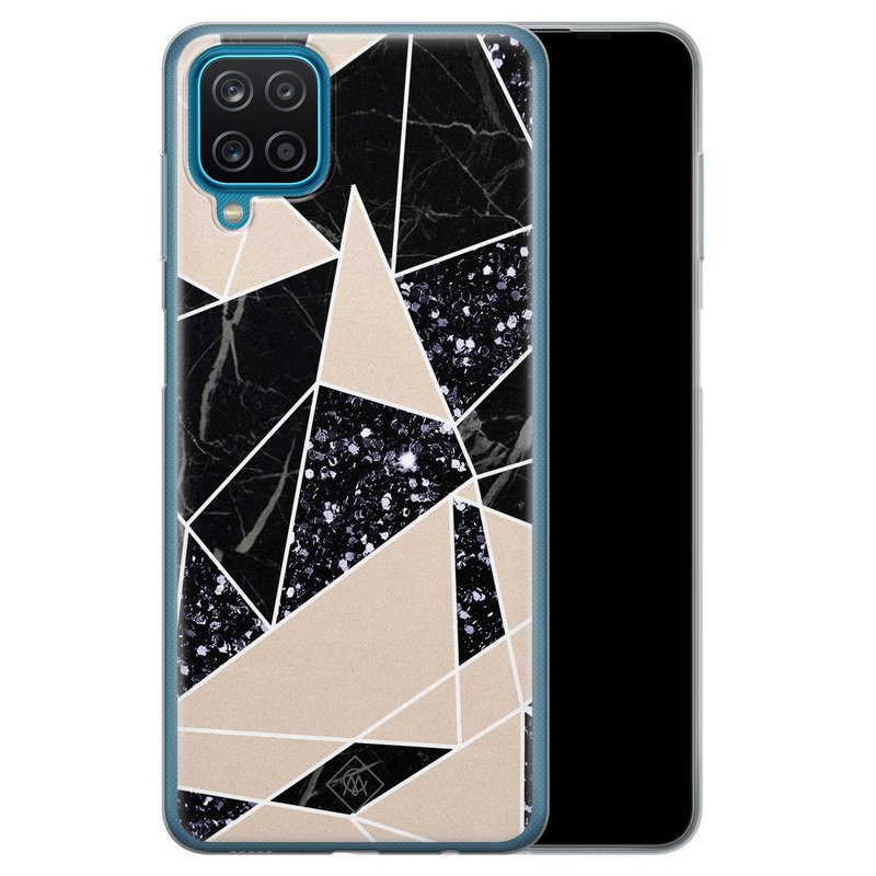 Casimoda Samsung Galaxy A12 siliconen telefoonhoesje - Abstract painted